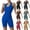 Blue, variant on One Piece Jumpsuit for Women Workout Capri Catsuit Yoga Halter Backless Sleeveless Rompers