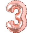 thumbnail image 1 of Yanonmyfd Globos de 40 pulgadas de números de papel de aluminio para helio, globos para fiestas de cumpleaños, banquetes, decoración digital (ROSEGOLD1),ROSEGOLD3, 1 of 18