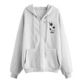 thumbnail image 3 of Holzkary Women's Full Zip Up Hoodie Women Dandelion Pockets Sweatshirts Winter Fall Jackets Zipper Coat Dandelion Print Long Sleeve Hooded Sweatshirts with Pockets Jacket Coat for Women White S, 3 of 4