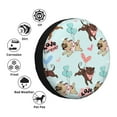 thumbnail image 4 of Kdxio Spare Tire Cover for RV Trailer, Waterproof Wheel Cover,Camper Spare Tire Cover Fit for Rv SUV Truck Travel Trailer 14 inch-Cute Pug Dogs, 4 of 8