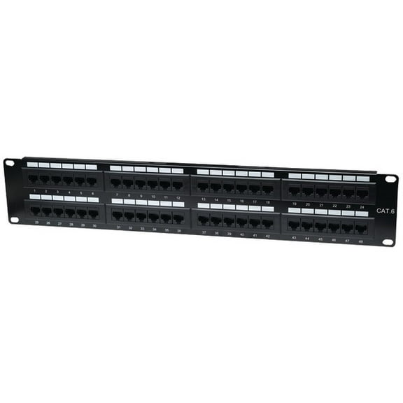 Intellinet Network Solutions® Cat-6 Utp Patch Panel, 48 Port, 2u