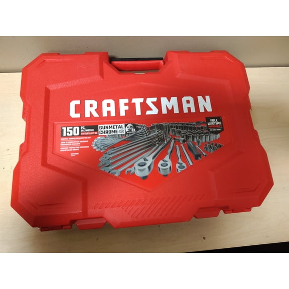 Craftsman Gunmetal Chrome Mechanics Tool Set, 150Pc