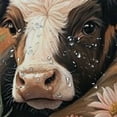 thumbnail image 5 of Autua Cow Flower Pillow Shower Curtain 100% Polyester with Hooks 60"x72, 5 of 7