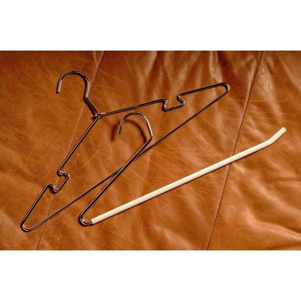 The Great American Hanger Company Polished Chrome Metal Top Hanger with Notches (Box of 100)