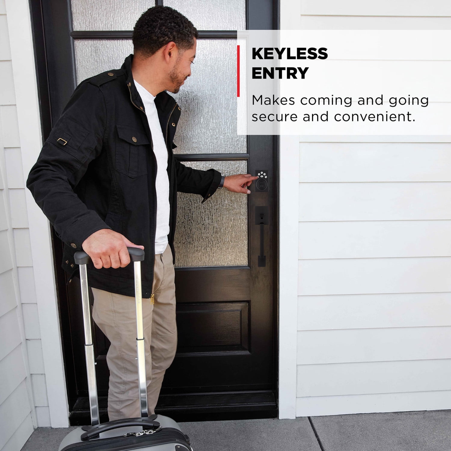 Kwikset Powerbolt 240 Matte Black 5-Button Keypad Contemporary Electronic Deadbolt Door Lock