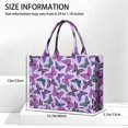 thumbnail image 3 of Large Capacity Tote Bag,Purple Butterfly Pattern Handbag Fashion Luxury Tote Bag,15.7"x13"x 5.1" Inches,Laptop Compatible, 3 of 6