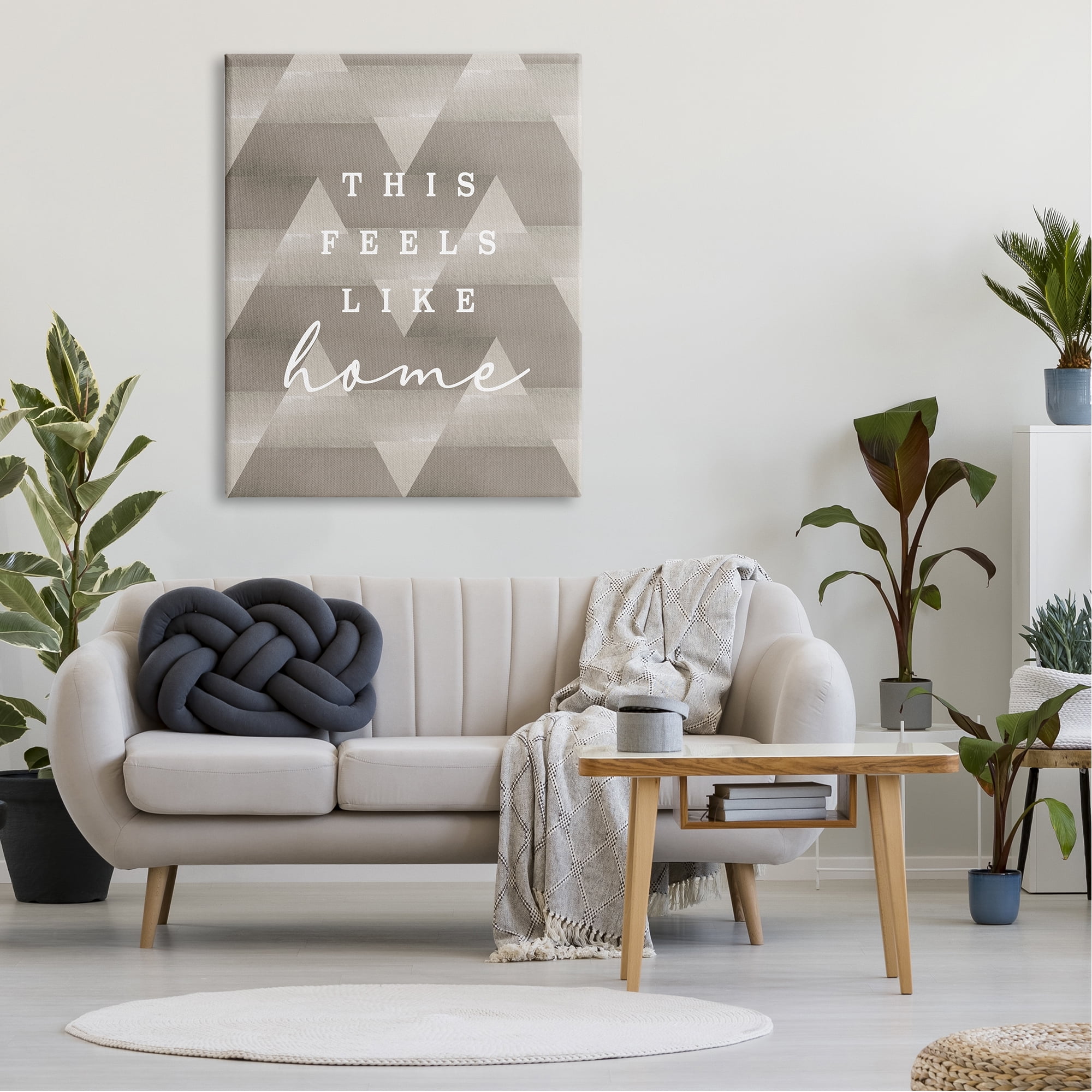 Stupell Industries This Feels Like Home Mountain Pattern Typography Canvas Wall Art, 36 x 48, Design by Lil' Rue
