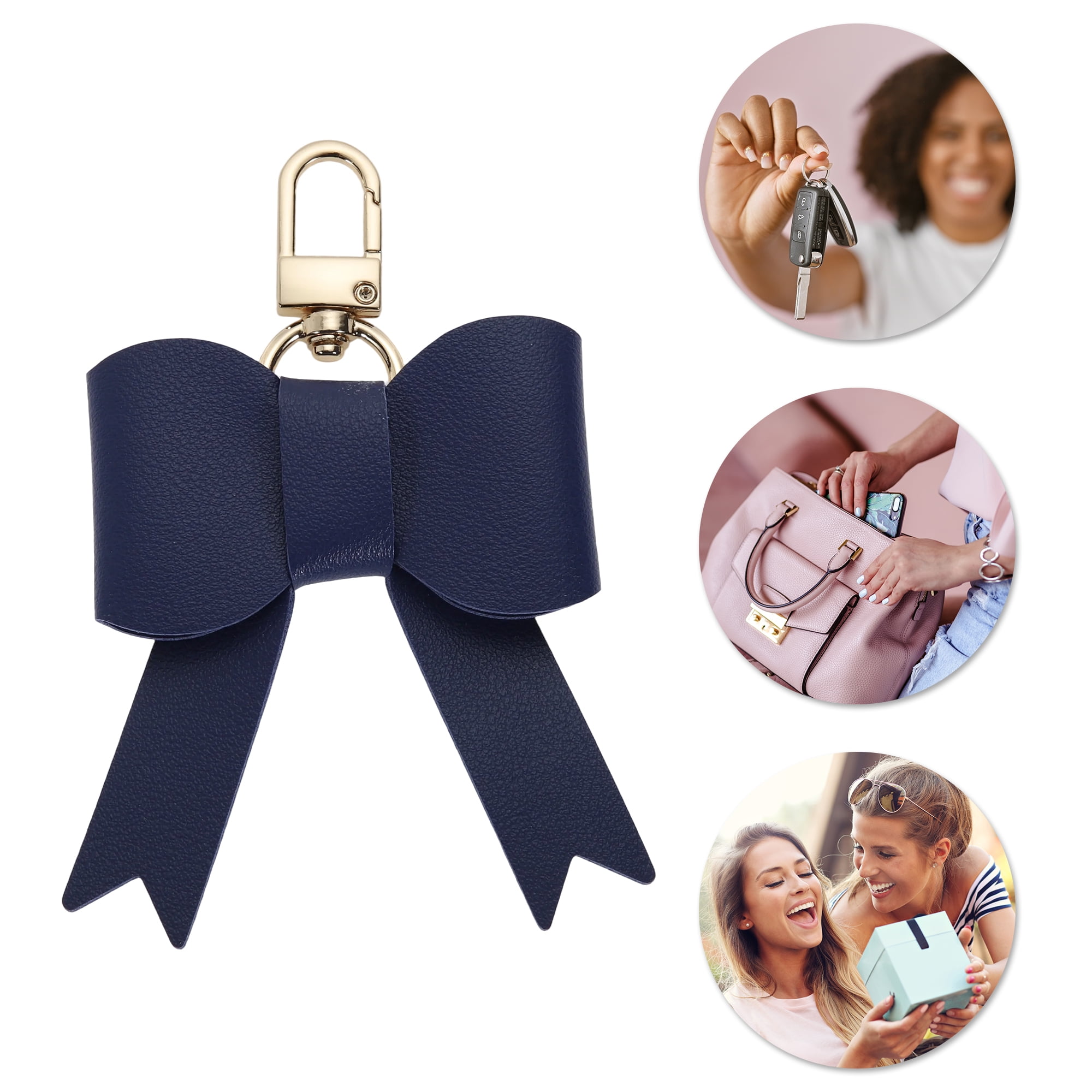 Unique Bargains Colorful Bow Handbag Charms for Gifts And Accessories Navy Blue