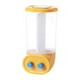 thumbnail image 1 of Wall-Mounted Dry Food Storage Dispenser Grains Rice Box lid countertop Candy Organizer 2 Grid Yellow, 1 of 8