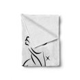 thumbnail image 2 of Zodiac Taurus Soft Flannel Fleece Throw Blanket, Esoteric Composition with Abstract Bull Stars and Horoscope, Cozy Plush for Indoor and Outdoor Use, 70" x 90", White and Black, by Ambesonne, 2 of 6