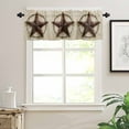 thumbnail image 3 of Brown Star Country Valances for Windows Farmhouse Kitchen Curtains Valances Rod Pocket Valance Curtains for Kitchen Windows Vintage Farmhouse Retro Western Art Window Valances for Bathroom 54"x18", 3 of 6