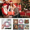 thumbnail image 4 of Pekkaxy DIY Diamond Art Christmas Cards Kit 6 Pack Holiday Greeting Cards Craft Set For Kids Adults Family And Classroom Activity, 4 of 9