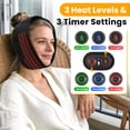 thumbnail image 2 of Cordless Face Heated Wrap, Led Light Heating Pad for Forehead Arm Wrist, Jaw Heating Pad with 3 Heating & Timing Modes, 5000mAh Battery for TMJ Relief, Relax, 2 of 8