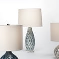 thumbnail image 2 of Eden Home Ceramic Table Lamp with Linen Shade in Pale Blue, 2 of 3
