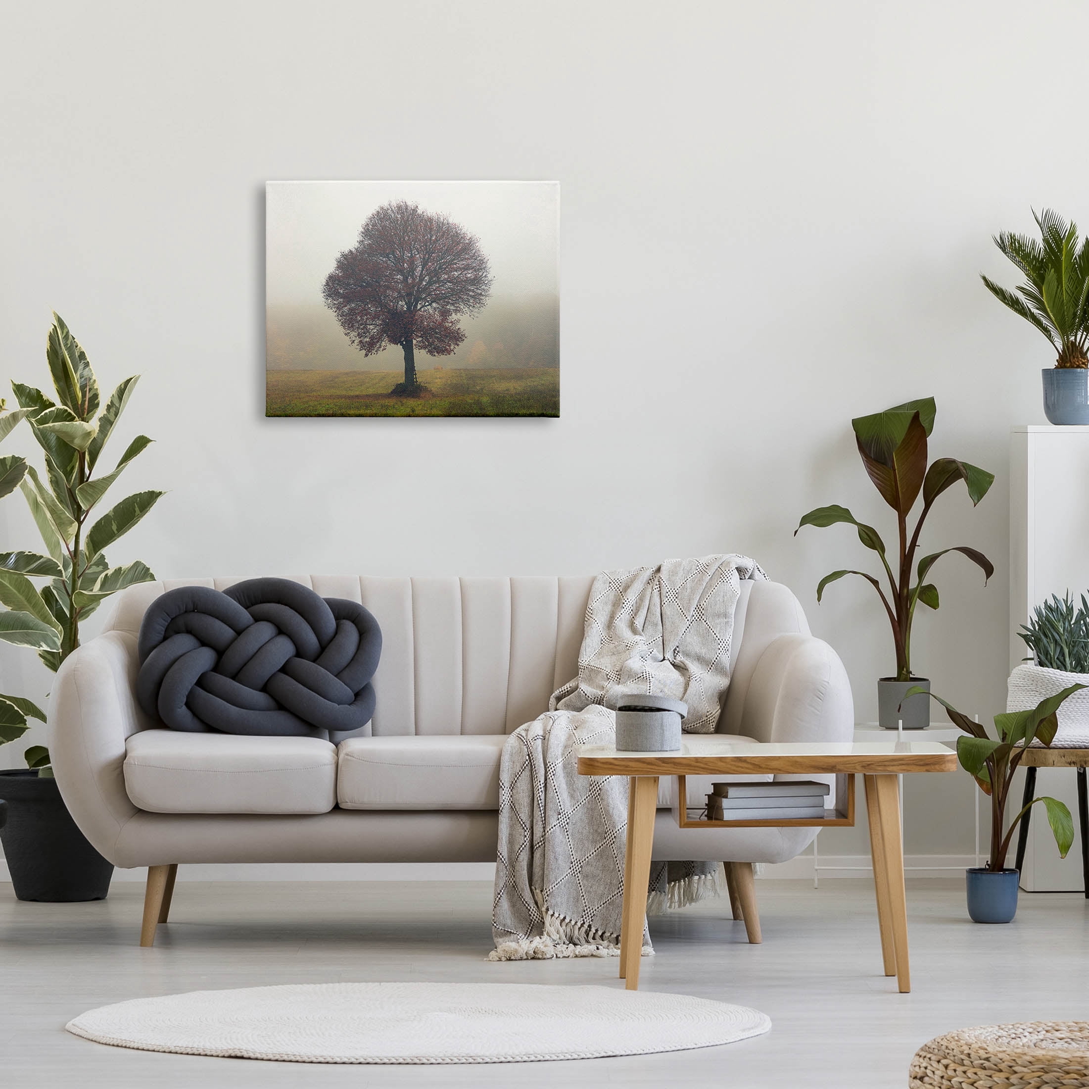 Stupell Industries Lone Tree Rural Grassland Photograph Gallery Wrapped Canvas Print Wall Art, Design by Igor Vitomirov