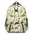thumbnail image 3 of Border Collie and Sunflower Green Backpack for School, Cute School Bag with Adjustable Shoulder Straps and Padded Back, 16.9"x12.6"x5.9", 3 of 5