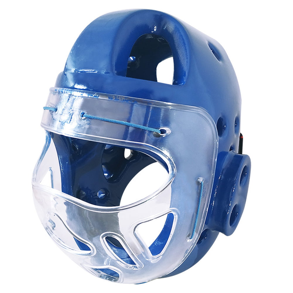 Blue Details about   New Blue Karate Head Guard Boxing Head Guard 