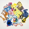 thumbnail image 3 of 21PCS Cartoon Giraffe & Elephant Iron On Patch Set – Cute Animal Embroidered Appliques for Kids DIY Clothes, Bags & Crafts, 3 of 5