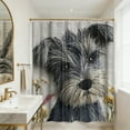 thumbnail image 1 of Weloille Série d'Animaux Broderie Imitation Imprimée Rideau de Douche, 5,9 x 5,9 Pi 1 Pce Rideau de Bain Imperméable Résistant à la Moisissure, Rideau d'Ourlet Robuste avec Crochets pour Salle de Bain, 1 of 6