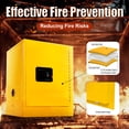 thumbnail image 3 of 12 Gallon Flammable Storage Cabinet, Yellow Storage Cabinet with Doors and Shelves, Flammable Cabinet Fire Safety, Chemical Storage Cabinet Manual Door, Flammable Safety Cabinet for Shop Garage, 3 of 9