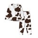 thumbnail image 1 of Fotbe Brown Cow Conjunto de Pijama de Manga Larga para Mujer con Estampado, Ropa de Dormir de 2 Piezas, Conjunto de Casa Suave y Cómodo con Bolsillos-Small, 1 of 7