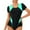 Cyan, variant on Women's Color Block One Piece Swimsuit, Sexy Backless Sleeveless Monokini with Removable Bra Pads, Bathing Suit for Women,Yellow 3XL