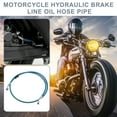 thumbnail image 2 of 47.24" Length 10mm ID Motorcycle Hydraulic Brake Line Oil Hose Pipe Stainless Steel Braided Cable for ATV Motocross Blue, 2 of 6