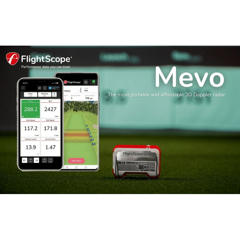 FlightScope Mevo Golf Launch Monitor & Rangefinder with 3D FlightScope Mevo Golf Launch Monitor & Rangefinder with 3D