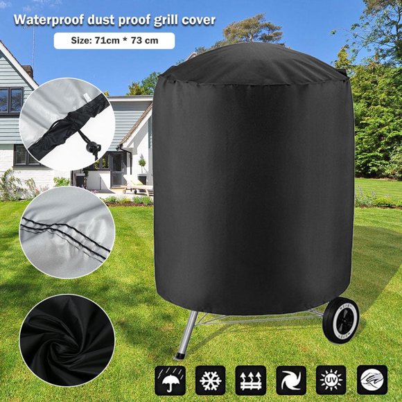 YOPTOP Kettle BBQ Grill Cover Barbecue Grill Cover for Weber Charcoal Kettle Heavy Duty Waterproof Smoker Cover Round Grill Covers Dome Gas Outdoor Electric Grill Cover for Char-Broil