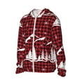 thumbnail image 2 of Fotbe Christmas Tree Buffalo Plaid Men's Women's UPF 50+ Sun Protection Jacket Hooded Cooling Shirt with Pockets Hiking Outdoor Performance-Small, 2 of 9