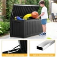 thumbnail image 3 of Uforic 80 Gallon Resin Deck Box, Outdoor Storage Boxes for Patio, Garden, Lockable & Waterproof,Black, 3 of 5