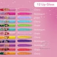 thumbnail image 4 of Brillo Labial Princesas con 12 Piezas Decoradas, Tapa con Glitter, Ideal para Juego y Regalo Infantil - MAKEUPERIA, 4 of 5