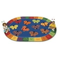 thumbnail image 2 of Carpets for Kids 3506 KIDSoft 123 ABC Butterfly Fun Rug 6ft 9in x 9ft 5in Oval, 2 of 2