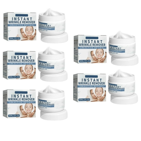 HYLLai 5PCS Snail Extract Anti-Wrinkle Cream, Firming, Hydrating & Fine Line Smoothing, Reduces Dark Spots, 30ml