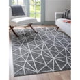 thumbnail image 1 of Unique Loom 3148996 7 x 10 ft. Matrix Trellis Geometric Rectangular Rug, Dark Gray, 1 of 1