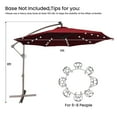 thumbnail image 2 of Mondawe 11ft Cantilever/Offset Hanging Patio Umbrella with Solar Light Included, 2 of 9
