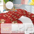 thumbnail image 2 of Santa Claus Reindeer Comforter Set Twin Size, Christmas Snowflakes Winter Red Soft Bedding Set for Man Woman, 4 Pieces Duvet Cover Set with Fitted Sheet, 2 Pillowcases, 2 of 9