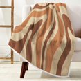 thumbnail image 3 of Brown Throw Blanket, Retro Boho Aesthetic 70S Abstract Blankets and Throws for Couch Sofa, Super Warm Cozy Microfiber Flannel Blanket for Bed Living Room Camping Travel 60x80 Inches, 3 of 5