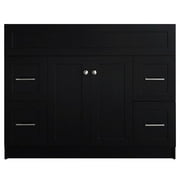 ARIEL HAMLET 42 IN. SINGLE SINK BASE CABINET IN BLACK