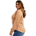 thumbnail image 2 of Sudadera asimetrica en talla extra, modelo 8027 (camel) beige 40 Roman Fashion Sudadera extra 8027, 2 of 6