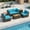 Turquoise, Mix Brown, variant on Topcobee 7 Pieces Outdoor Furniture Set with 32 Inch Fire Pit Table and Propane Tank Cover, Patio Furniture Set for Outdoor, Comfort-Turquoise
