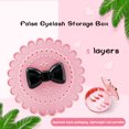 thumbnail image 5 of Caja de almacenamiento de plástico con bonito lazo para pestañas postizas, estuche organizador para espejo de maquillaje y cosméticos., 5 of 5