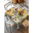 thumbnail image 2 of Farm Flowers Suqare Tablecloth - 60 x 60 Inch, Retro Sunflowers Barn Doors Butterfly Wood Board Waterproof & StainResistant Tablecloth, Washable Oil-proof Table Cover for Dining/Party/Wedding/Buffet, 2 of 9
