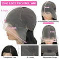 thumbnail image 3 of 13x6 Body Wave Lace Front Wigs Human Hair Pre Plucked 200 Density HD Transparent Lace Frontal Wigs Human Hair for Women 9A Glueless Wigs Human Hair with Baby Hair, 3 of 5