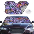 thumbnail image 2 of Balery Watercolor Butterflies Print Car Windshield Sun Shade,Windshield Sunshade for Car Pickup Truck SUV Accessories-Small, 2 of 7