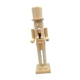 thumbnail image 1 of KLKCMS Christmas DIY Nutcracker Figure 38cm Wood Nutcracker Figurines for Xmas Tree A, 1 of 9
