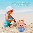 thumbnail image 1 of Taza para beber Bear Plastic Cup Cartoon 1100ml Taza de agua portátil Paja doble para viaje de campamento Barbie Nuevos Originales, 1 of 7