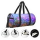 thumbnail image 3 of Fotbe Colorful Purple Cosmos Flower Bolsa Deportiva de Lona Plegable con Estampado, Bolsa de Gimnasio con Bolsillo Seco/Húmedo, Bolsa de Viaje Ultraligera de Gran Capacidad, 3 of 6