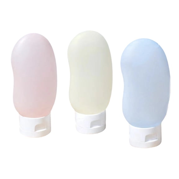 ACDANC Travel Bottles 2 Pack – 2oz TSA Approved Travel Size Containers,Kidney-Shaped Ergonomic Design with Leak-Proof,Refillable Shampoo & Conditioner Bottles for Cruise & Airplane Travel