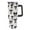 Cute Black Bow Knots, variant on 3d Anime Fire Dragon Tumbler with Lid And Straw 40oz Stainless Steel Cup Insulated, Large Capacity Car Cup, Leakproof Travel Tumbler Coffee Mug with Handle